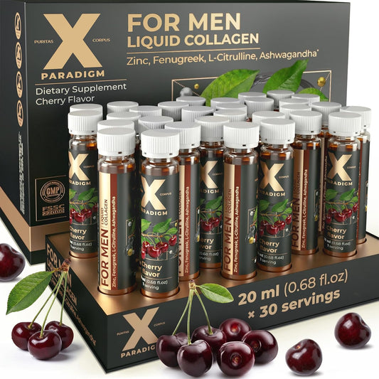 Liquid Collagen For Men - Advanced Formula for Male Vitality, Strength & Performance