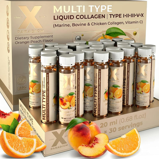 Multi Type Liquid Collagen - Complete Multi-Source Collagen for Whole-Body Support